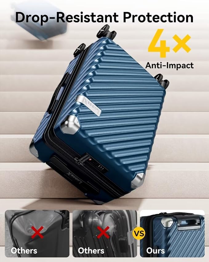 LUGGEX Luggage with Spinner Wheels, Polycarbonate Expandable Hard Shell Suitcase - Image 3