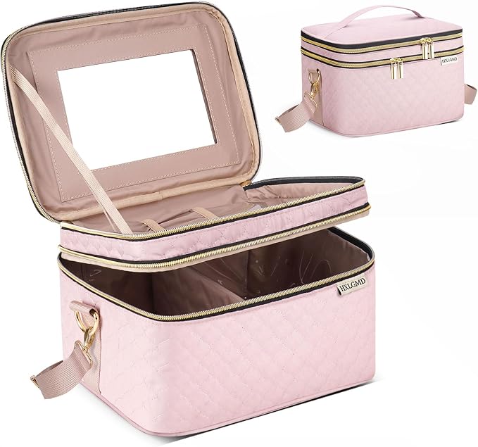 Double Layer Travel Makeup Bag Women, Cosmetic Organizer Case, Travel by HXLGMD