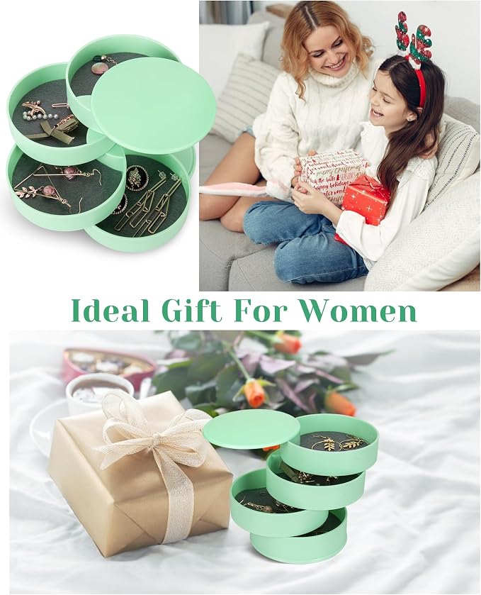 CONBOLA Jewelry Organizer, Small Jewelry Storage Box Earring Holder - Image 7