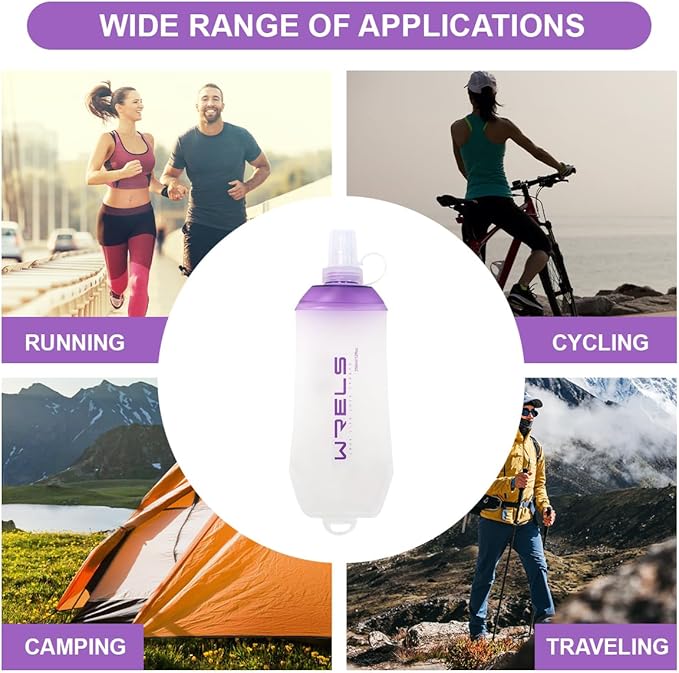 200ml/350ml/500ml Collapsible Soft Flask, BPA Free Folding Soft Water Bottle - Image 6
