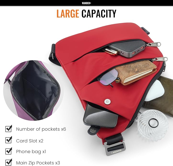 WANDER PLUS® Anti Theft Crossbody Travel Bag - Image 4