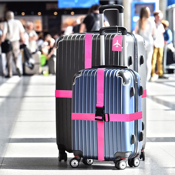 Weewooday 8 Pcs Luggage Straps Suitcase Tags Set - Image 6