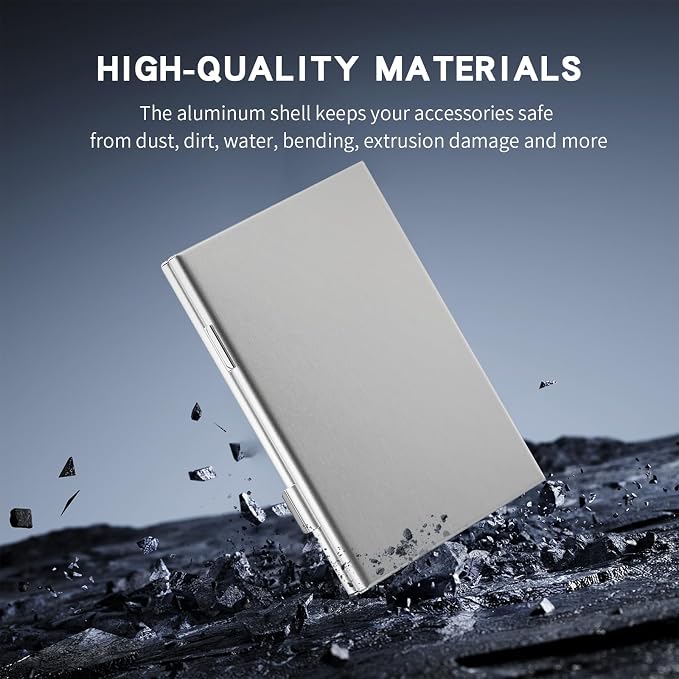 Aluminum SIM Card Case, 26Slots Ultrathin SIM Card Holder, Fit - Image 5