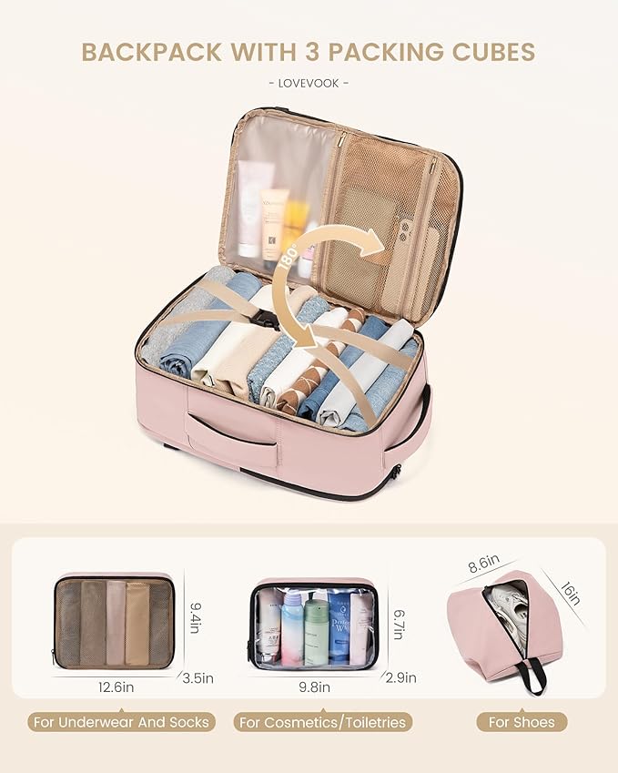 LOVEVOOK Travel Backpack for Women & Men, 60L Large Carry On Backpack Airline - Image 4