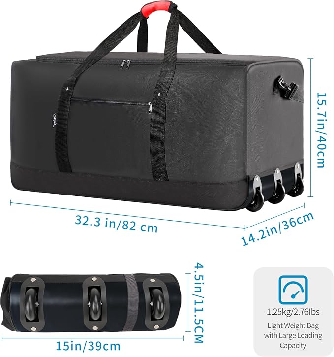 Finnhomy 120L Foldable Rolling Duffel Bag - Image 2