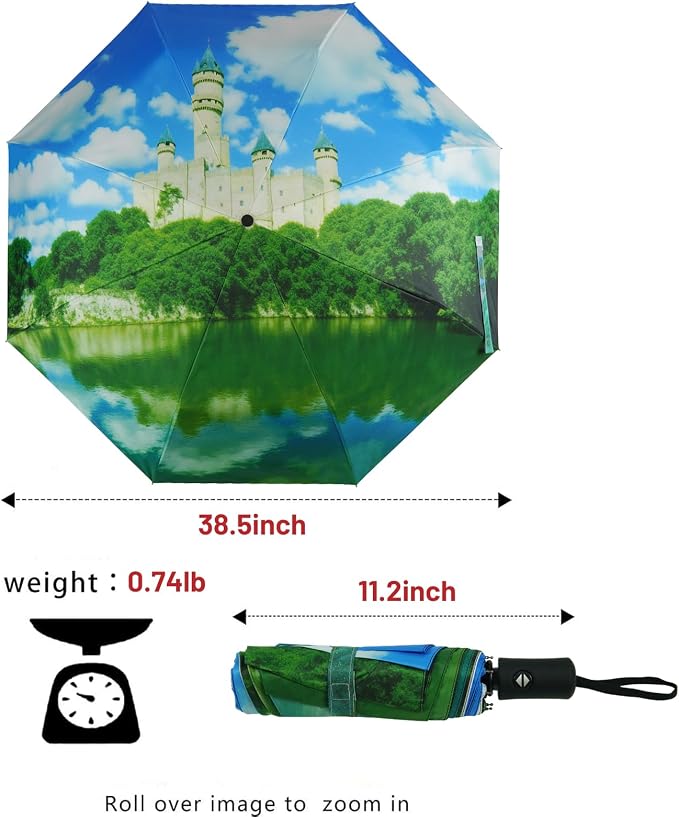 SY COMPACT Travel Umbrella Windproof Automatic Umbrellas Small Compact UV Sun - Image 2