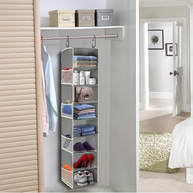 2 Pack Large-Sized Hanging Shoe Organizer 8-Shelf, Hanging Closet Organizer - Image 2
