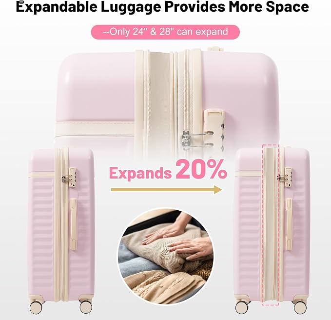 Merax Luggage Sets, Durable Hardshell 3 Piece Suitcase - Image 3