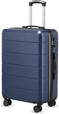 24 Inch Luggage with Spinner Wheels, Expandable Hardside Medium Checked Suitcase by YOETEY