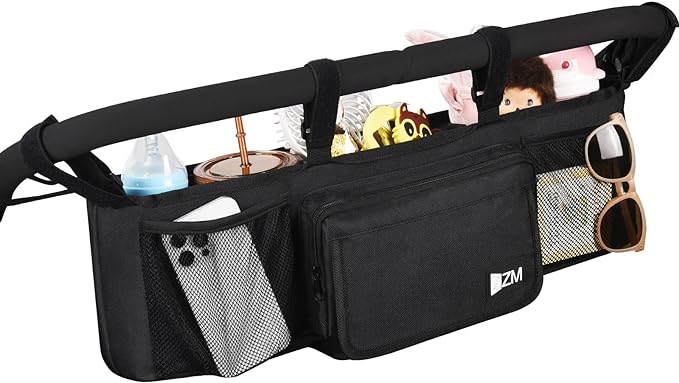 ZZM Double Stroller Organizer for Bob Duallie and Baby Jogger City Mini GT2 by ZZM