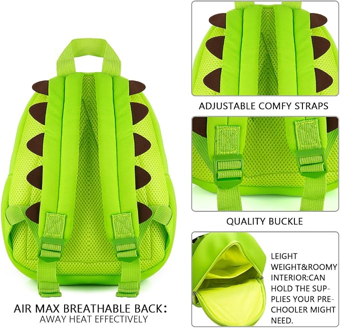 JiePai Dinosaur Toddler Backpack Hippo Kids Backpack Waterproof Cartoon - Image 7