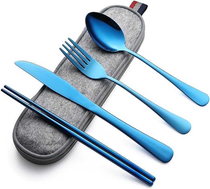 DEVICO Camping Utensils, Portable Travel Utensils by DEVICO
