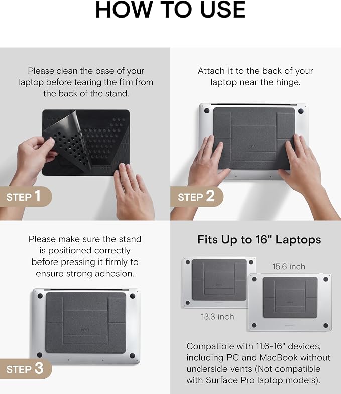 MOFT Laptop Stand for Desk, Adhesive Laptop Stand - Image 8