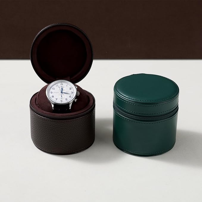 Oirlv Luxury Leather Watch Travel Case Single Watch Case - Image 3