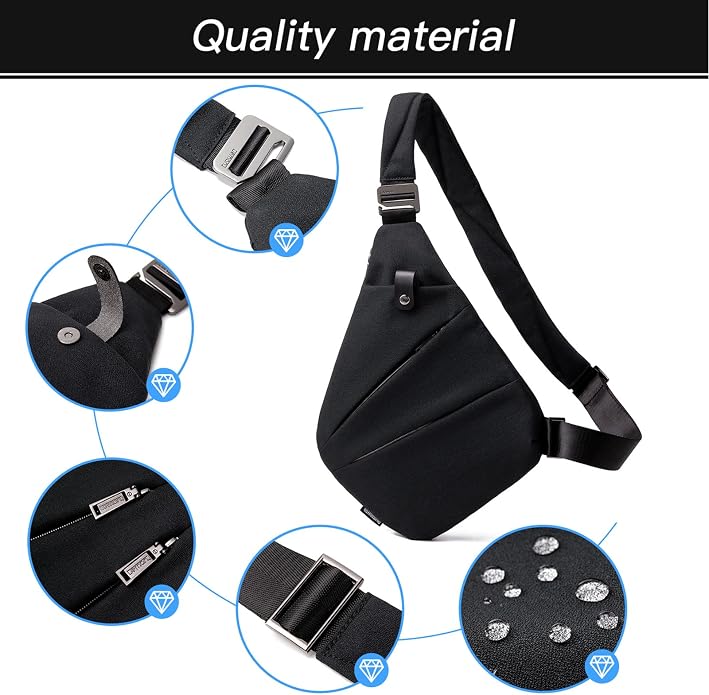 weiatas Sling Bag Chest Shoulder Backpack Crossbody Bags - Image 6