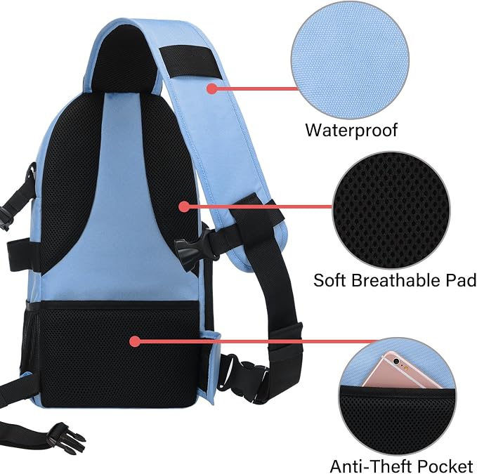 MOSISO Camera Sling Bag, DSLR/SLR/Mirrorless Camera Backpack Case Shockproof - Image 4