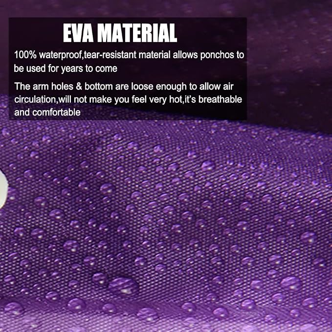 Rain Coats - Reusable EVA Rain Ponchos - Image 3