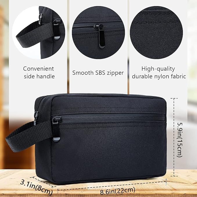 Travel Toiletry Bag for Women and Men, Water-resistant Shaving Bag for - Image 4