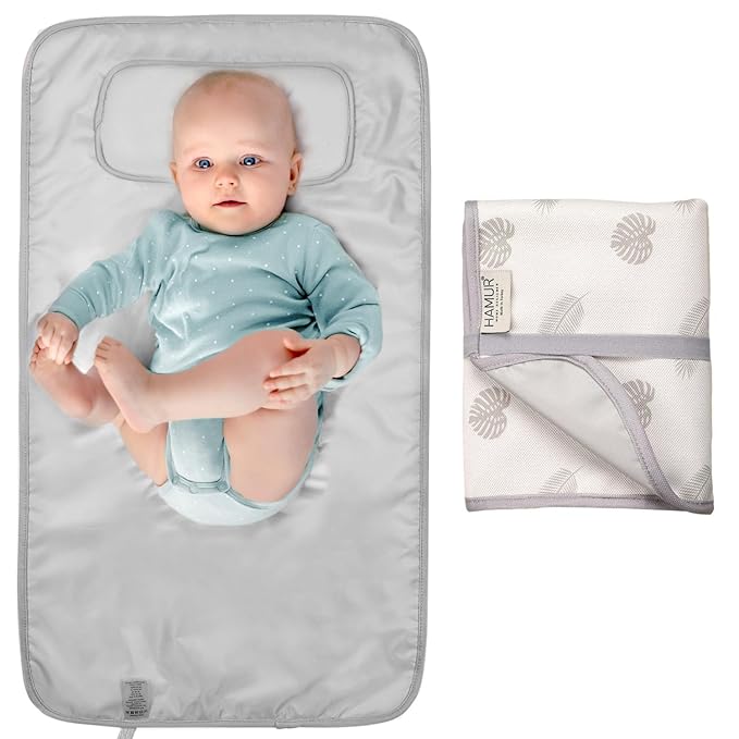 HAMUR HOME Portable Baby Changing Pad – Waterproof, Foldable & Lightweight by HAMURHOME