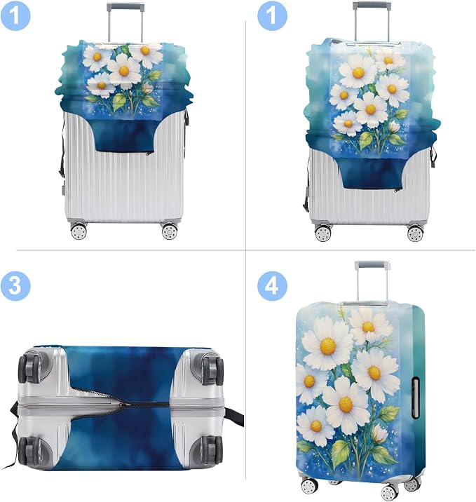 Luggage Cover Washable Suitcase Protector Anti-Scratch, Stretchable Fit - Image 5