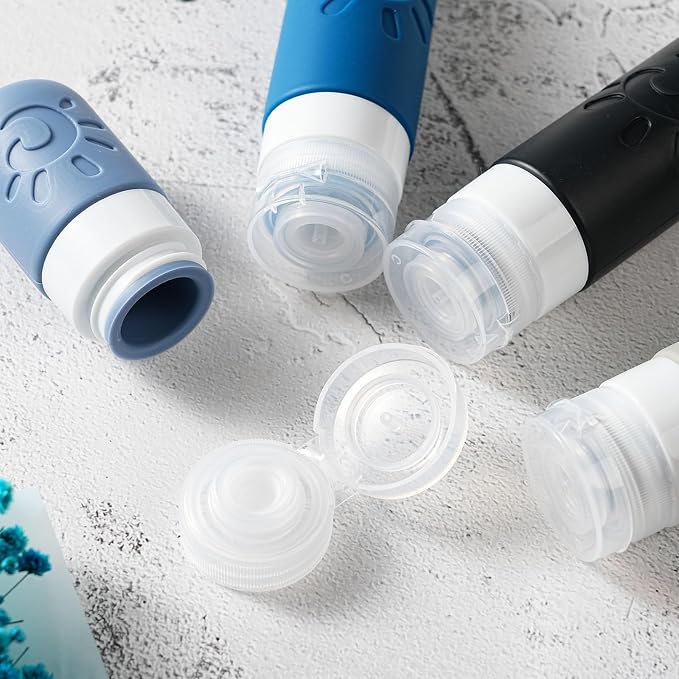 18 Pack travel Bottles for Toiletries, TSA Approved Silicone Travel Containers - Image 3