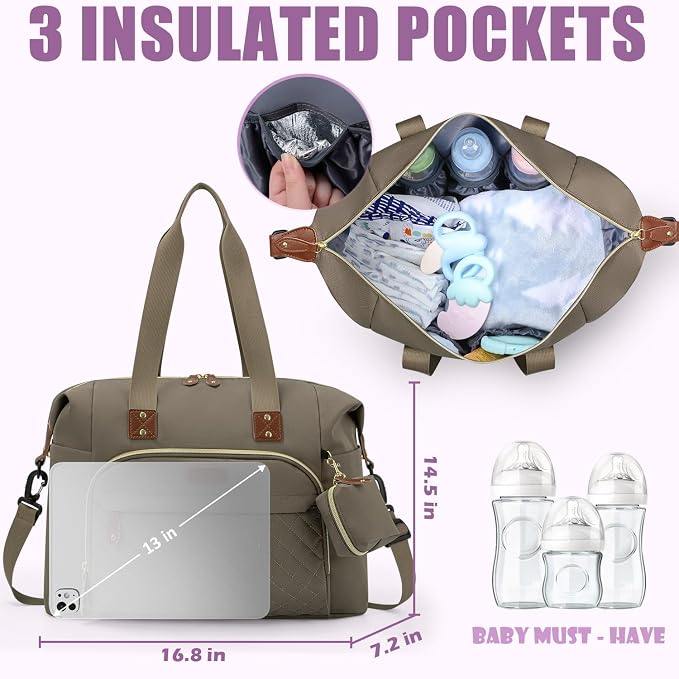 Tuwubi Diaper Bag Tote, Baby Diaper Bag - Image 4
