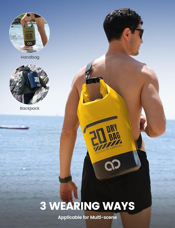 Lamicall Dry Bag Waterproof Backpack - 5L/10L/20L/30L/40L Roll Top Waterproof - Image 5