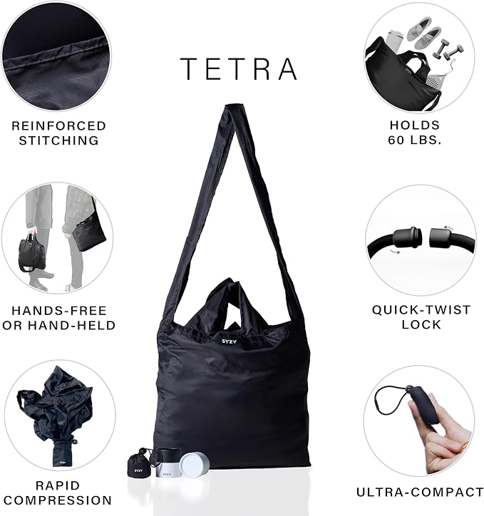 SYZY World's Most Compact Travel Tote Bag Portable Shopping Beach Market Bag - Image 4