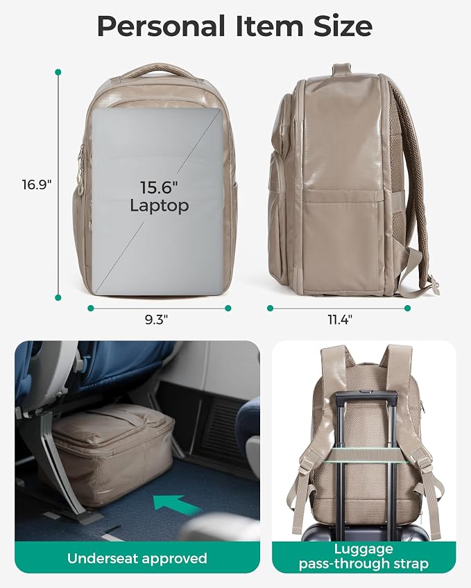 BAGSMART 30L Travel Backpack, 15.6 Inch Carry On Backpack Flight Approved - Image 6