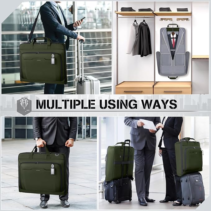 RAINSMORE Garment Bags for Travel Carry On Garment Bag for Hanging Clothes - Image 7