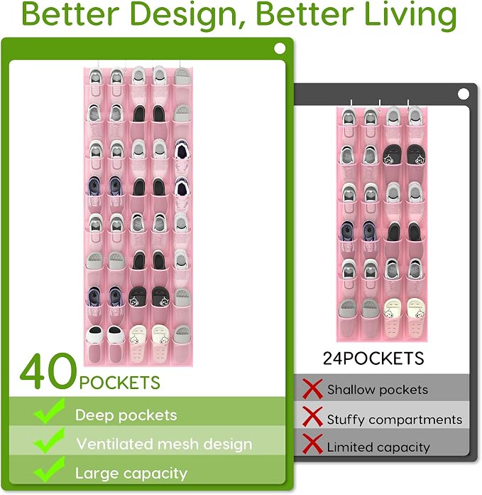 Unjumbly Over the Door Shoe Organizer - Image 5