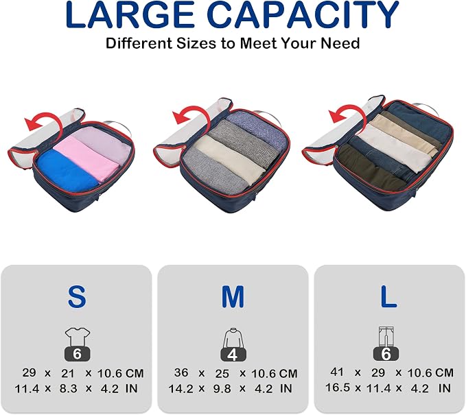 Cipway Mesh Compression Packing Cubes, Ultralight See Through Luggage Organizer - Image 5