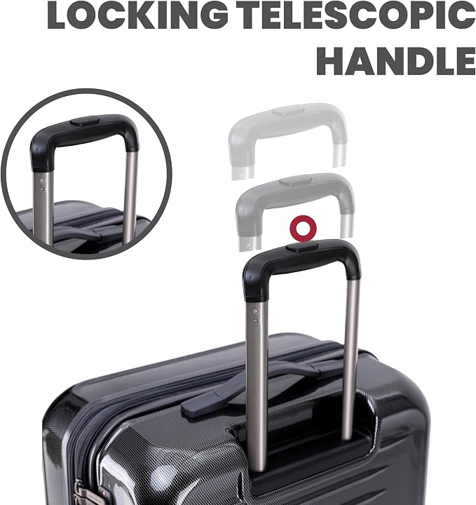 Spyder Rails 20 Inch Expandable Hardside Upright Suitcase - Image 7
