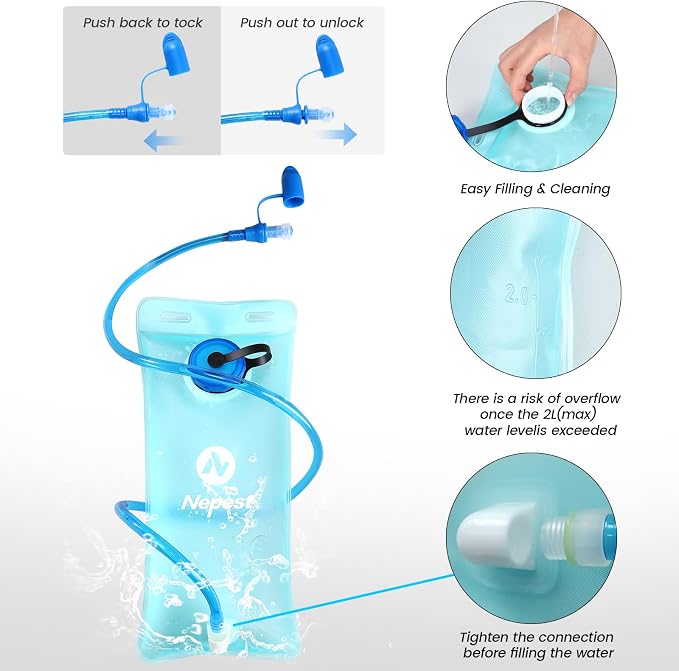 Nepest Hydration Pack Backpack for Women & Men, Lightweight Water Backpack - Image 5
