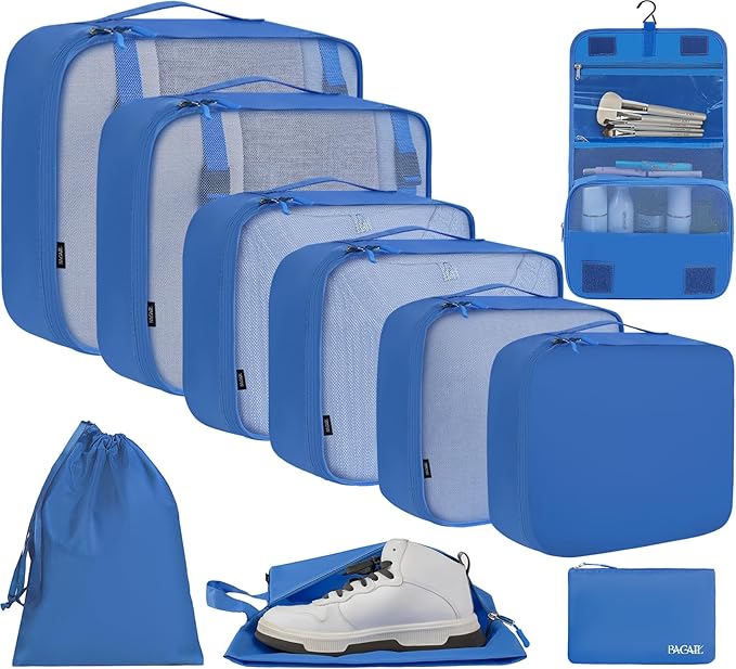 BAGAIL 6 Set/8 Set/10 Set Packing Cubes Various Sizes Packing Organizer by BAGAIL