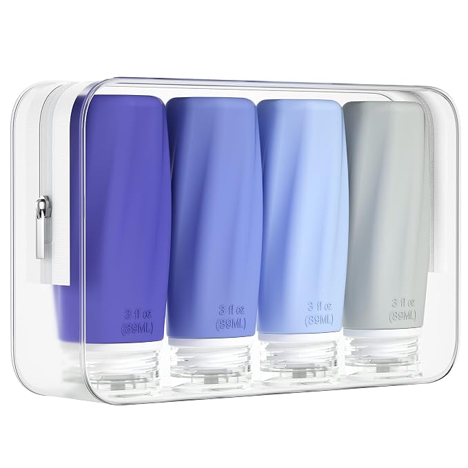 Morfone Travel Bottles for Toiletries, 3oz TSA Approved Travel Size Containers by Morfone