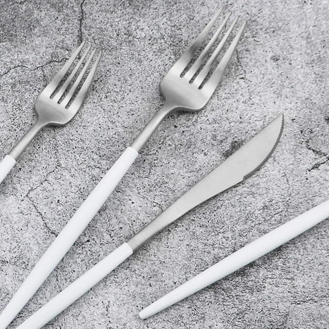Gugrida 20-Piece 18/10 Stainless Steel Flatware Silverware, Luxury Dinnerware - Image 4