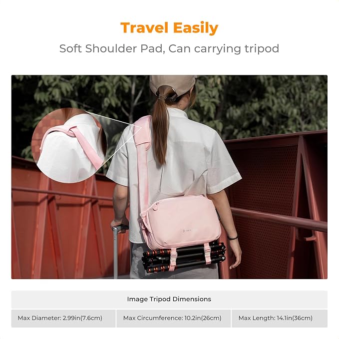 K&F Concept 2 in 1 Sling Bag Everyday Shoulder Bag & Multifunction Photography - Image 5