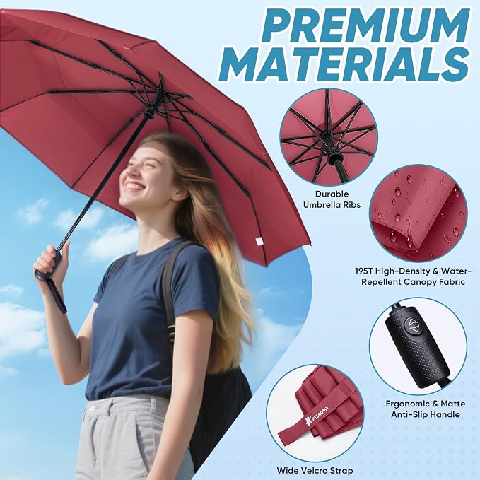 PTEROMY Windproof Compact Travel Umbrellas - Image 5