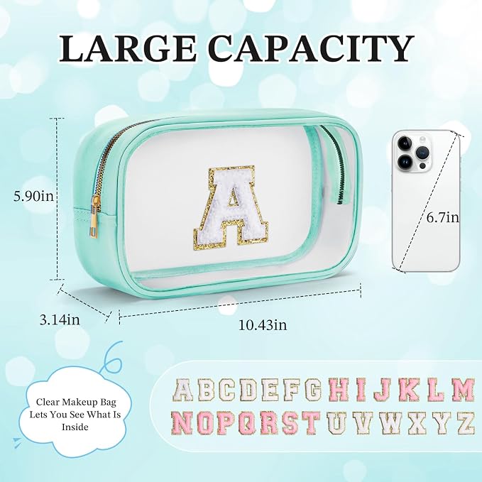 YOOLIFE Initial Make Up Bag Travel Toiletry Bag - Image 4