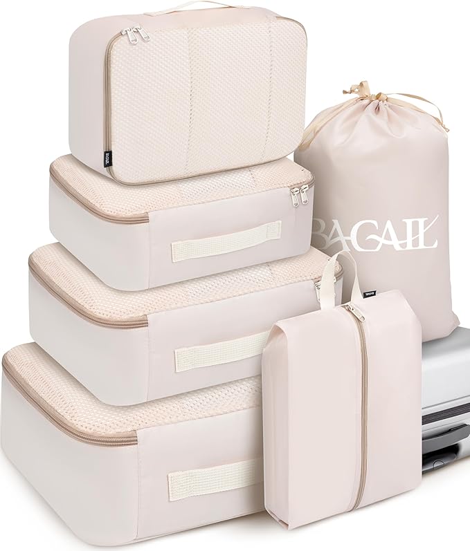 BAGAIL 6 Set Packing Cubes Luggage Packing Organizers by BAGAIL