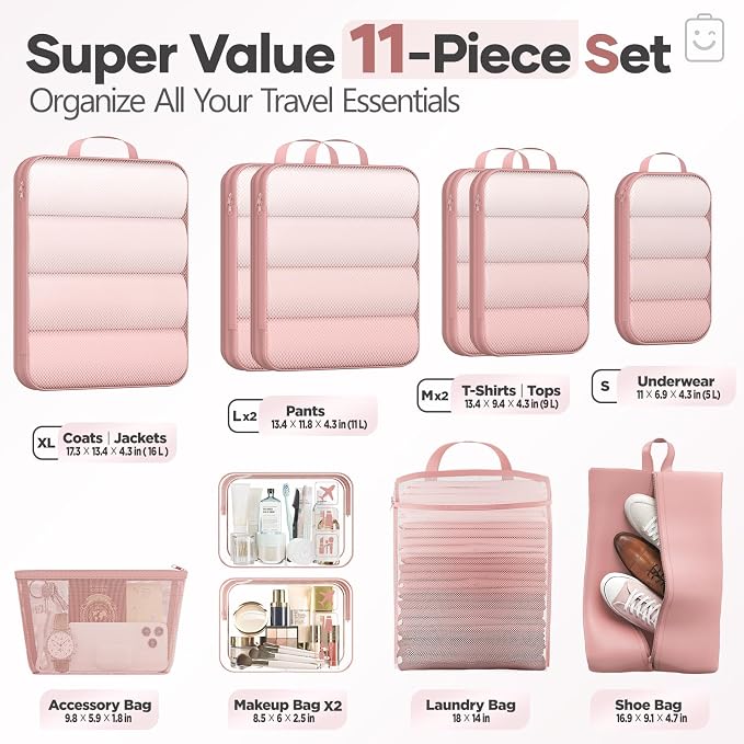 Veken 11 Set Compression Packing Cubes - Image 2
