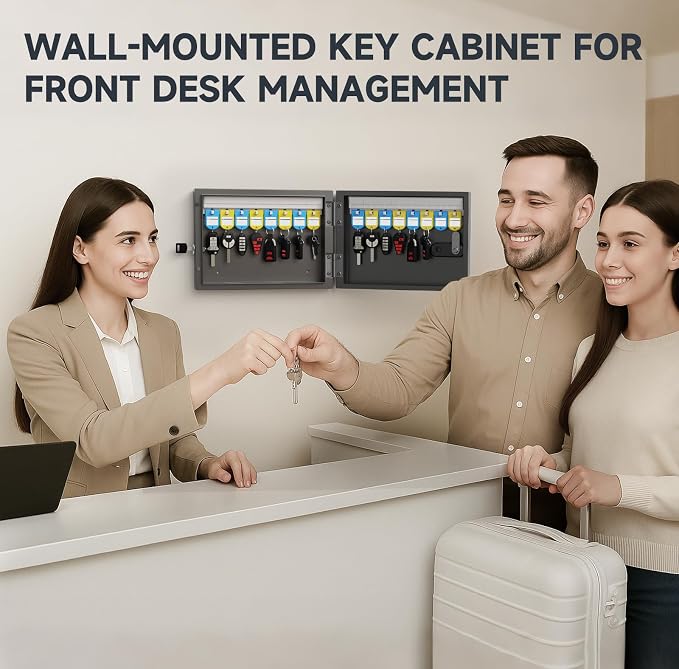 WeHere Key Lock Box Wall Mount, 16 Key Cabinet - Image 4