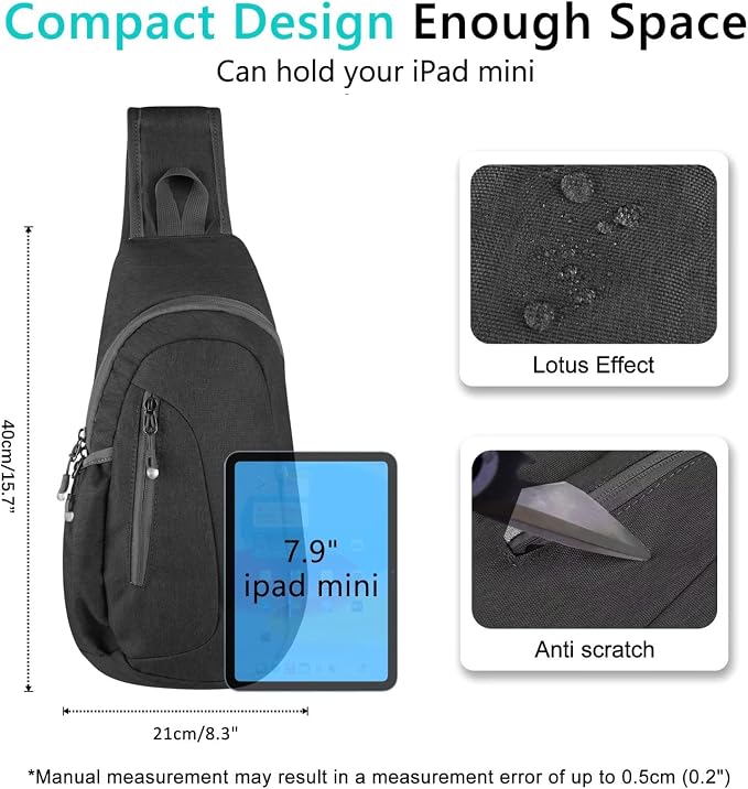 TITECOUGO Small Sling Bag, Lightweight Crossbody Backpack - Image 4