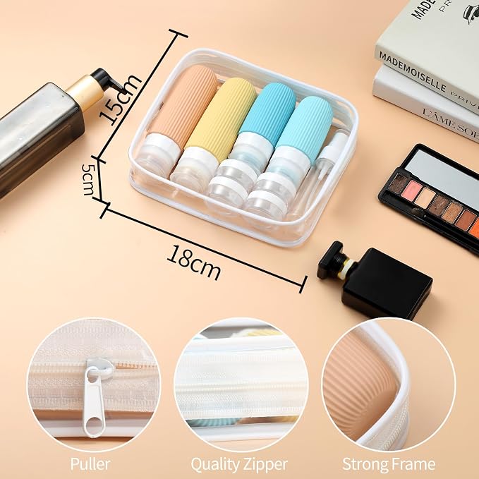 16 Pack Travel Bottles Set, TSA Approved Leak Proof Silicone Squeezable - Image 4
