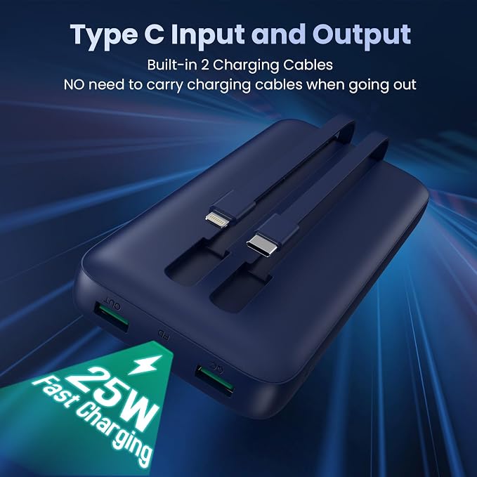 Portable Charger 40, 800mAh Power Bank, 25W PD QC 4.0 Fast Charging Portable - Image 5