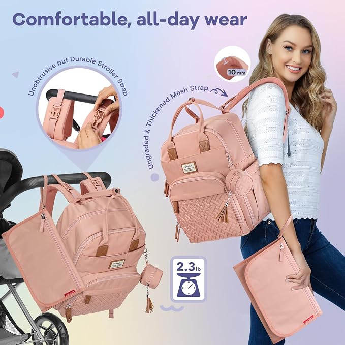 RUVALINO Diaper Bag Backpack, Large Capacity, Waterproof - Image 5