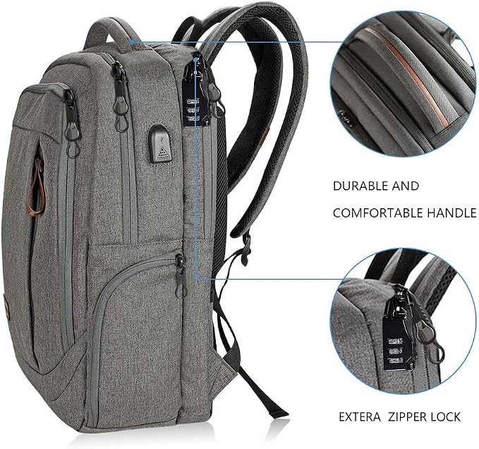 KROSER Laptop Backpack Large Computer Backpack Fits up to 17.3 Inch Laptop - Image 4