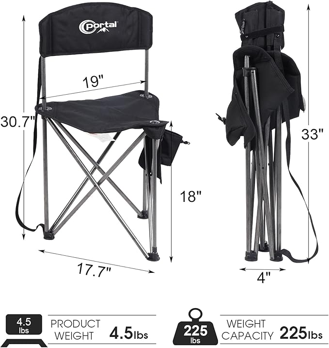 PORTAL Extra Large Quick Folding Tripod Stool - Image 3