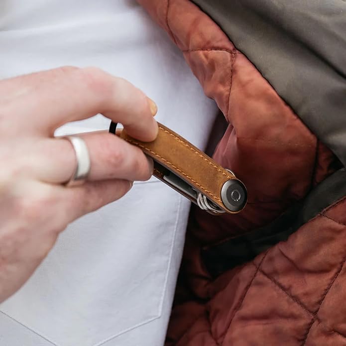 Orbitkey Crazy Horse Leather Key Organizer | Quiet Profile | Holds up to 7 Keys - Image 8